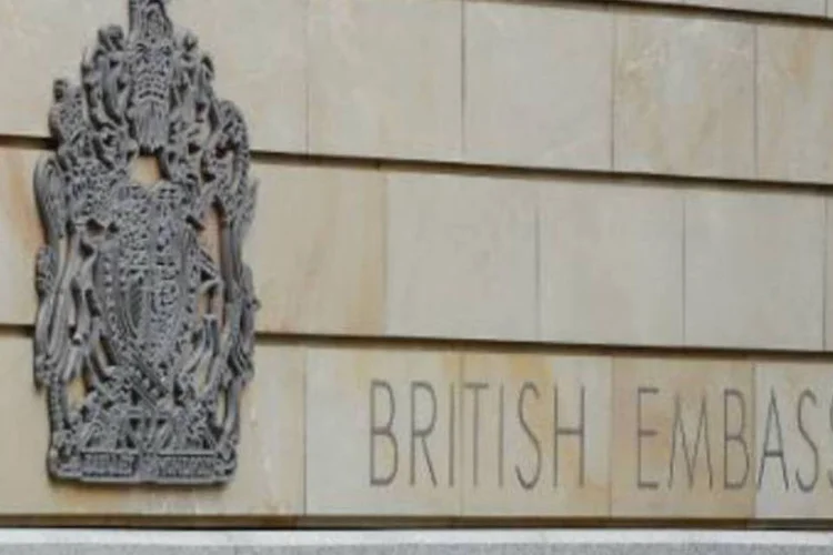 
	Embaixada brit&acirc;nica na Alemanha: O encontro &quot;ocorreu no per&iacute;odo da tarde no minist&eacute;rio e j&aacute; terminou&quot;, disse o porta-voz da embaixada brit&acirc;nica em Berlim
 (AFP)