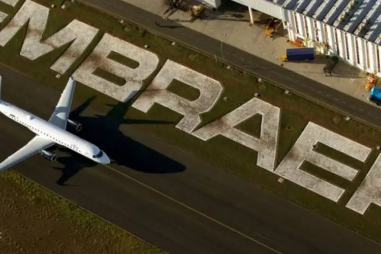 Embraer: a fabricante brasileira de aviões fecharam com queda de 7,66% na Bovespa (Divulgação/Embraer)