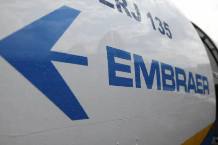 
	Jato ERJ 135 da Embraer: em 2012, a fabricante brasileira de avi&otilde;es foi a quarta maior exportadora do pa&iacute;s
 (Porneczi/Bloomberg)
