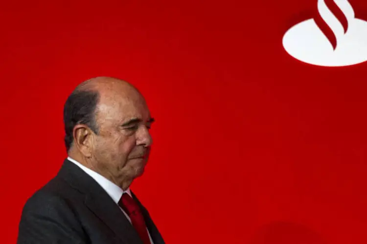Emilio Botín durante uma coletiva de imprensa na sede do banco Santander, em janeiro deste ano (Angel Navarrete/Bloomberg)