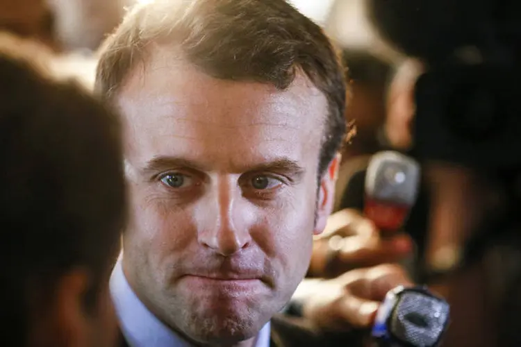 Emmanuel Macron: nova pesquisa indica resultados similares para o primeiro turno, com Macron na segunda posição (Robert Pratta/Reuters)
