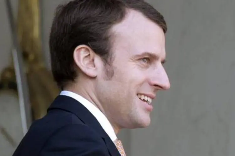 Emmanuel Macron: candidato centrista assumiu a liderança em corrida eleitoral na França (Alain Jocard/AFP)