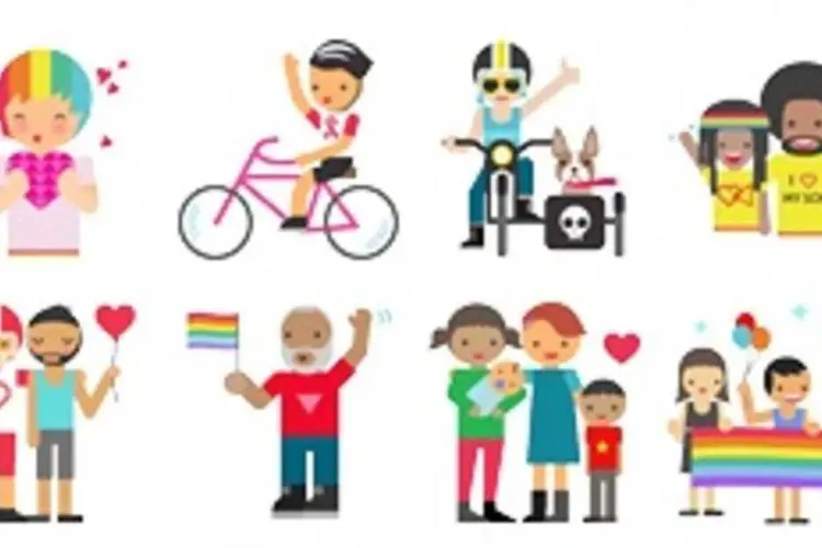 
	Emojis do Facebook que retratam casais LGBTs
 (Reprodução/Facebook)
