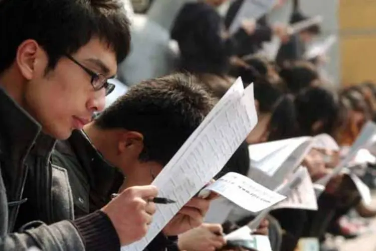 Desemprego na China: taxa registrada urbana ficou em 3,97 por cento no final do primeiro trimestre (ChinaFotoPress/Getty Images)