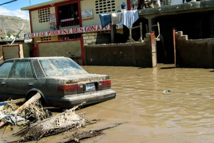 Inundação no Haiti: durante o ano, 75% dos mortos por desastres naturais eram do país (Getty Images)