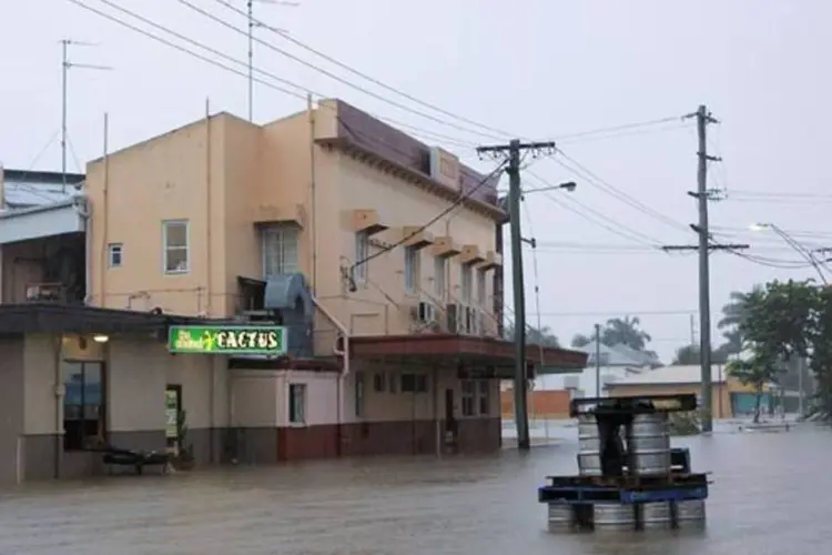 Enchente em Rockhampton, na Austrália: 3.500 já saíram do sudeste do país (Jonathan Wood/Getty Images)