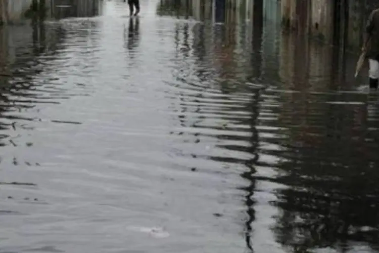Enchente do Rio Acre: autoridades do estado esperam que nos próximos dias rio volte ao seu leito normal (Alejandro Pagni/AFP)