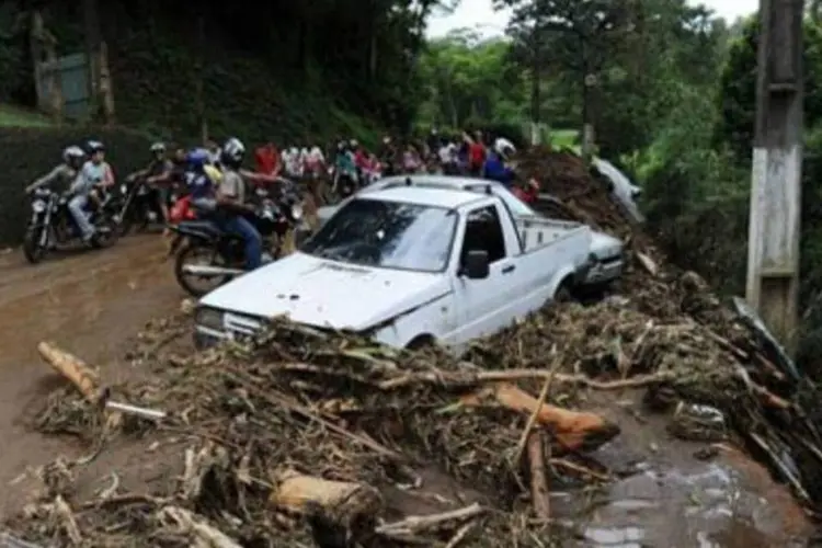 Enchentes em Teresópolis (AFP/Vanderlei Almeida)