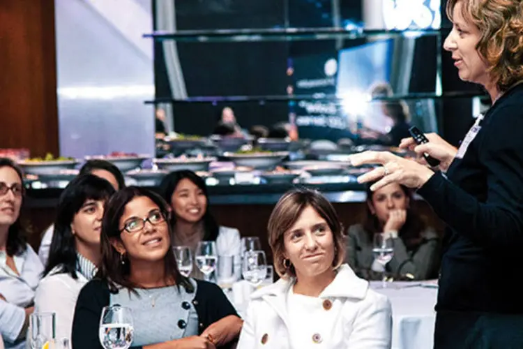 Encontro de executivas na GE, em São Paulo: empresa promove reuniões entre funcionários para que falem e ouçam sobre diversos temas, inclusive vida doméstica  (Marilia Lia / Divulgação)