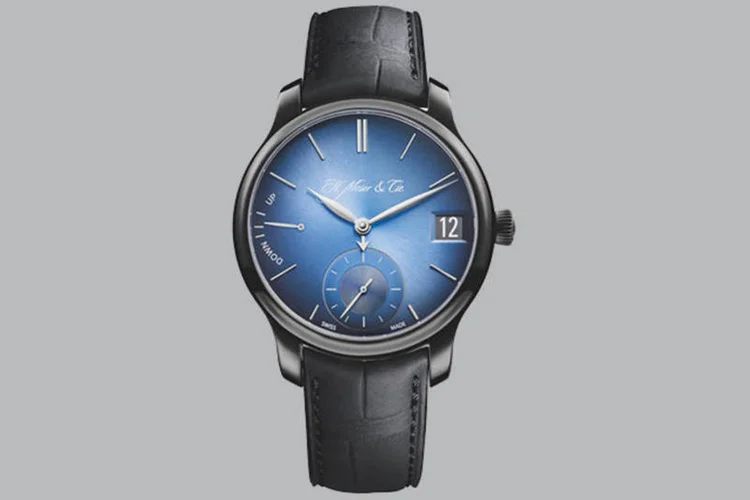 Modelo Endeavour Perpetual Calendar Funky Blue, da H. Moser & Cie (Divulgação)