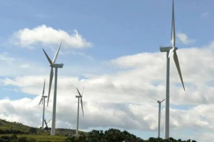O selo WindMade estabelecerá a proporção de energia eólica na empresa e especificará se sua participação é global, regional ou em um estabelecimento
 (Orlando Sierra/AFP)
