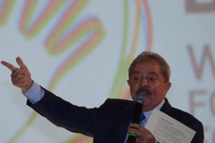 O ex-presidente Luiz Inácio Lula da Silva participa do Fórum Mundial de Direitos Humanos
 (Fabio Rodrigues-Pozzebom/Reuters)