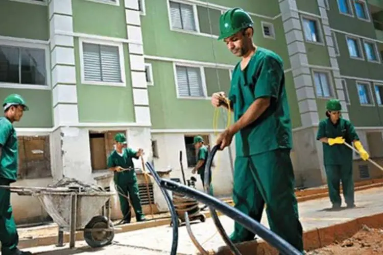 Equipe da MRV em ação: Incorporadora imobiliária atua no segmento de residências para baixa renda (Germano Lüders/EXAME.com)