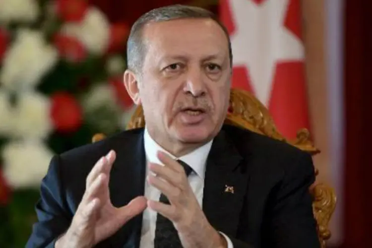 Recep Tayyp Erdogan: navegadores muçulmanos alcançaram o continente americano no século XII, segundo Erdogan (Ilmars Znotins/AFP)