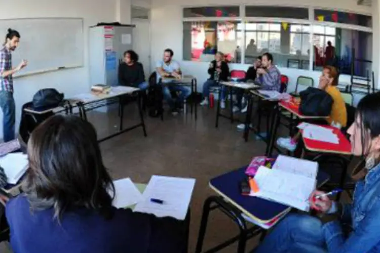 Escola de Buenos Aires: distrito responde por 40% dos alunos do país, e a greve paralisa as escolas públicas de todos os níveis (AFP/Arquivos)
