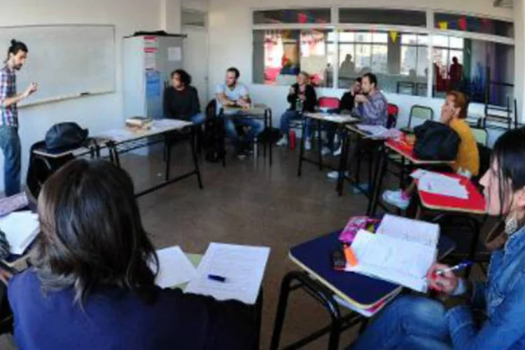 Escola de Buenos Aires: distrito responde por 40% dos alunos do país, e a greve paralisa as escolas públicas de todos os níveis (AFP/Arquivos)