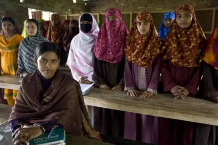 Escola na região rural da Índia: crianças cada vez mais vão a instituições privadas (Brent Stirton/Getty Images)