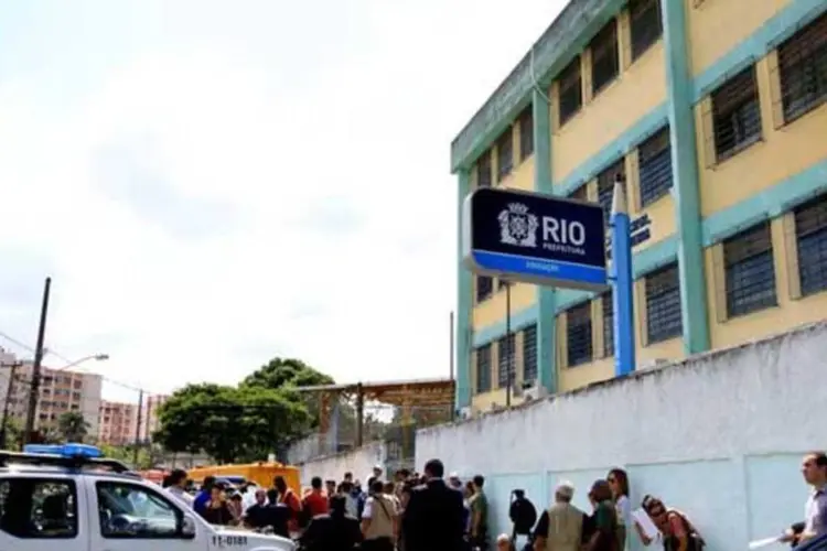 Escola Tasso da Silveira, em Realengo, onde Wellington Menezes de Oliveira matou crianças há um ano (Agência Brasil)