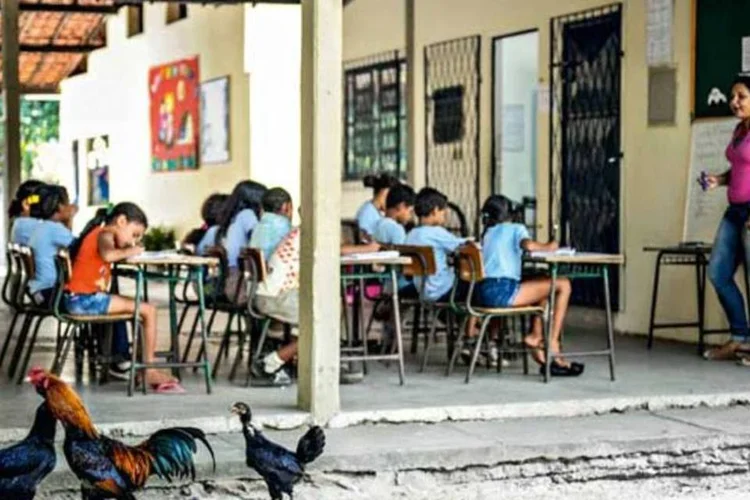 Escola Bom Princípio, em Teresina: as salas de aula são simples, mas sobra dedicação (Leo Caldas/EXAME.com)