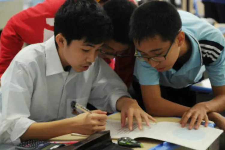 
	Escola em Xangai: vestibular chin&ecirc;s atrai 9,4 milh&otilde;es de jovens
 (PETER PARKS/AFP/Getty Images)