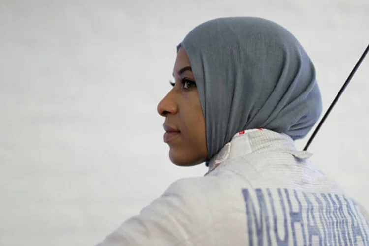
	Isl&atilde;: a participa&ccedil;&atilde;o de Muhammad nos Jogos Ol&iacute;mpicos de 2016 chega em meio a uma campanha presidencial nos Estados Unidos, marcada pela ret&oacute;rica contra o Isl&atilde;
 (Getty Images)
