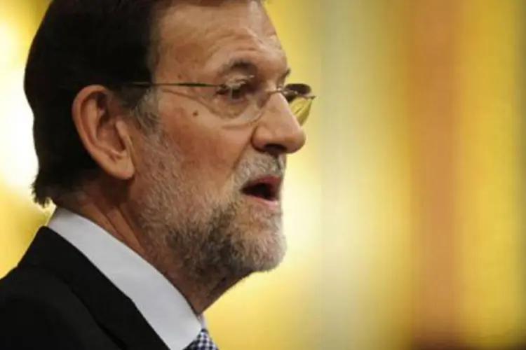 Rajoy: 'volto a confirmar nosso compromisso com a redução do déficit público, a Espanha cumprirá sempre suas obrigações' (Javier Soriano/AFP)