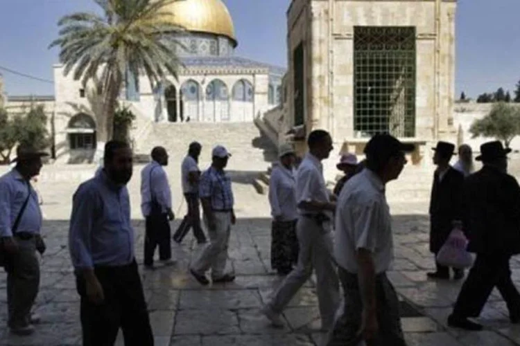 Quatro palestinos foram detidos e 11 policiais ficaram levemente feridos no choque (AFP/Arquivo / Ahmad Gharabli)
