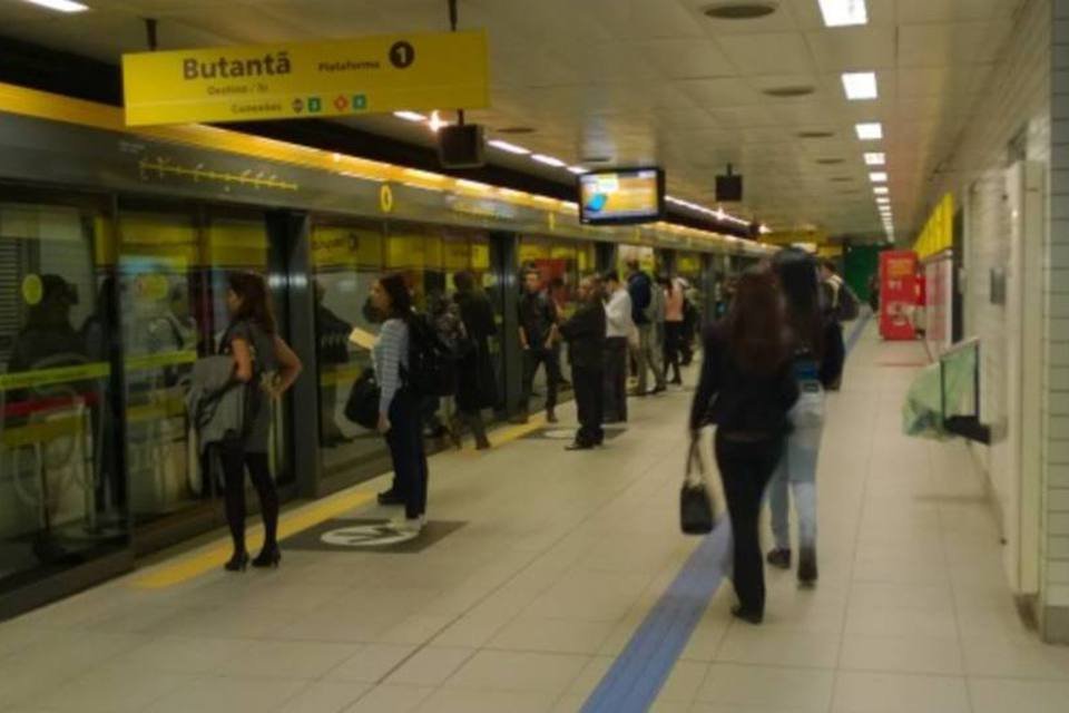 Duas das cinco linhas do Metrô de SP operam normalmente