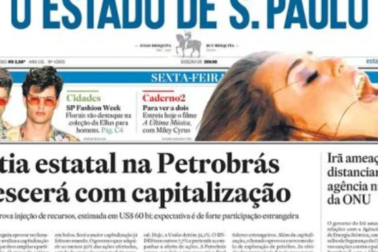 Jornal O Estado de S.Paulo: publicação terá conteúdo editorial em 3D pela primeira vez