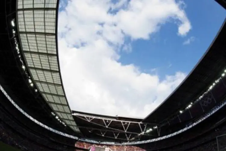 Estádio de Wembley, em Londres: policiais encarregados da vigilância do local admitiram que perderam um molho de chaves durante uma visita antes do início das Olimpíadas (Adrian Dennis/AFP)