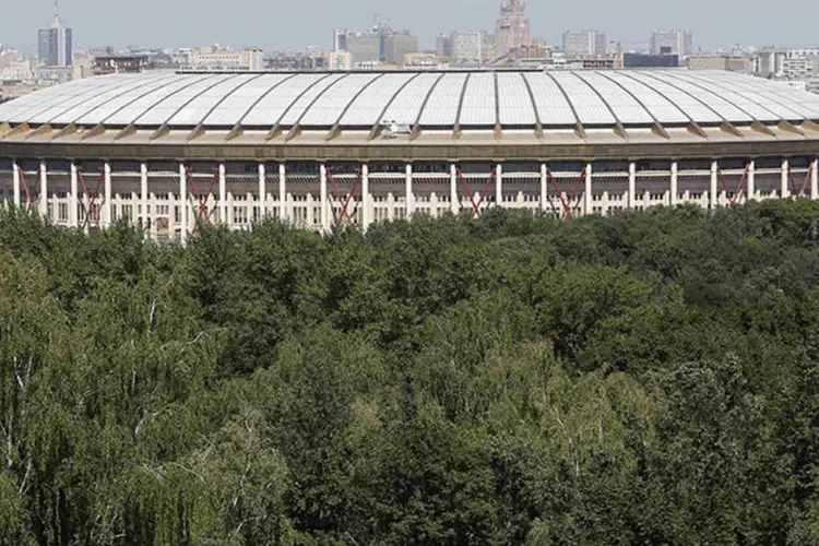 Vista do Estádio Luzhniki, em Moscou, uma das sedes da Copa do Mundo de 2018 (Sergei Karpukhin/Reuters)