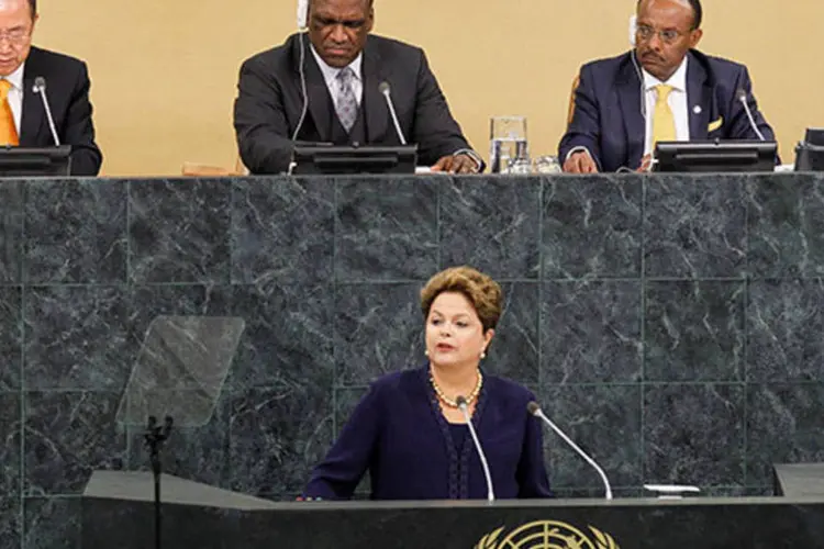 Dilma discursa durante abertura de Assembleia da ONU: "os países emergentes sozinhos não podem garantir a retomada do crescimento mundial", declarou (Roberto Stuckert Filho/PR)