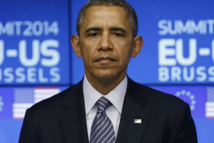 O presidente dos Estados Unidos, Barack Obama: "a UE e os Estados Unidos estamos unidos para isolar a Rússia" (Yves Herman/Reuters)