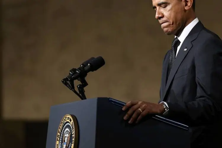 
	Barack Obama: a Casa Branca n&atilde;o comentou o engano do presidente
 (Mike Segar/Reuters)