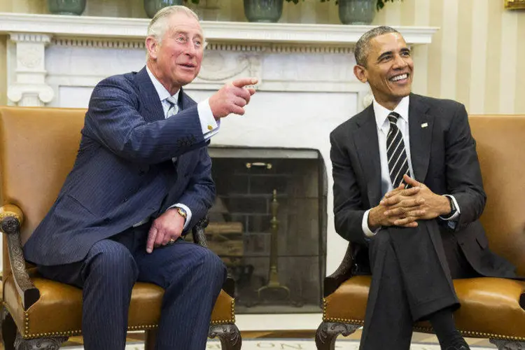 Presidente dos EUA Barack Obama em encontro com príncipe Charles na Casa Branca  (JOSHUA ROBERTS/Reuters)