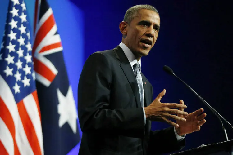 O presidente dos Estados Unidos Barack Obama durante discurso (Jason Reed/Reuters)