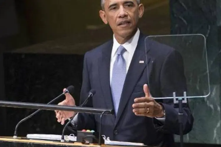O presidente dos EUA, Barack Obama, discursa na Assembleia Geral da ONU (Saul Loeb/AFP)