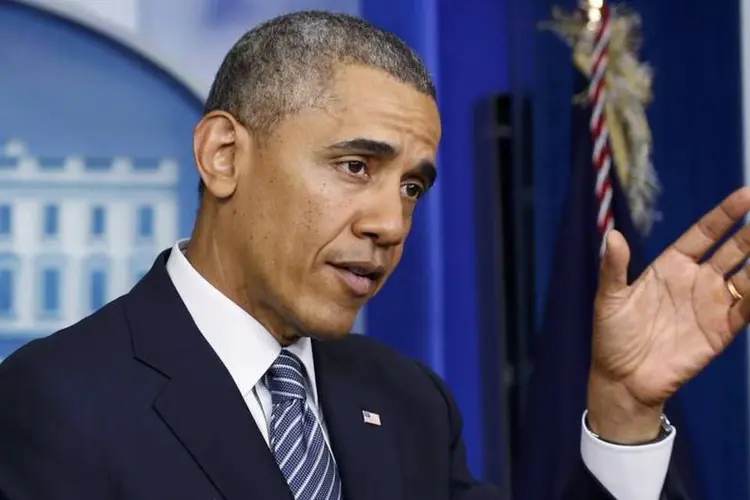 
	Barack Obama: Obama recebeu 26 legisladores democratas hisp&acirc;nicos
 (Larry Downing/Reuters)
