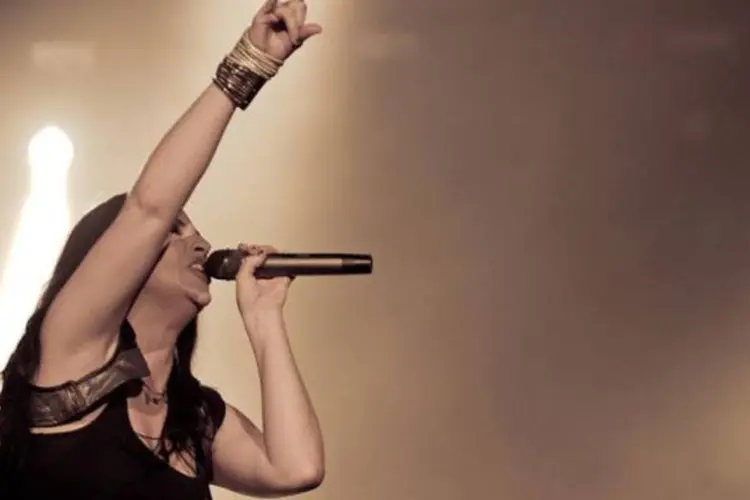 A vocalista Amy Lee mostrou que o Evanescence ainda está vivo nesta edição do Rock in Rio (Mauricio Santana/Grudaemmim)
