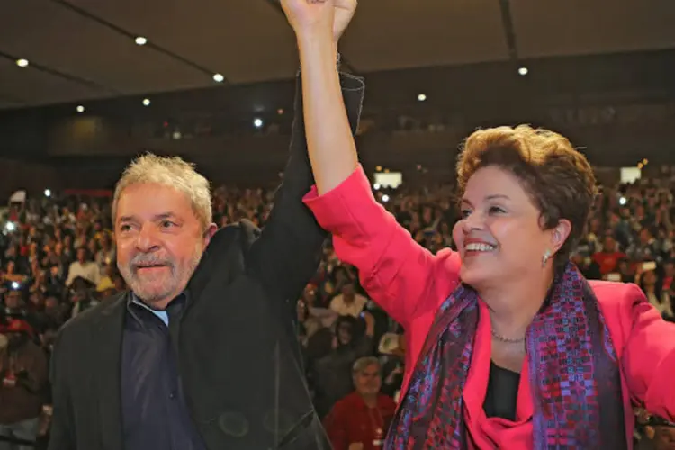 Ex-presidente Lula e a presidente Dilma em ato do PT em Belo Horizonte, Minas Gerais (Ricardo Stuckert/Instituto Lula)
