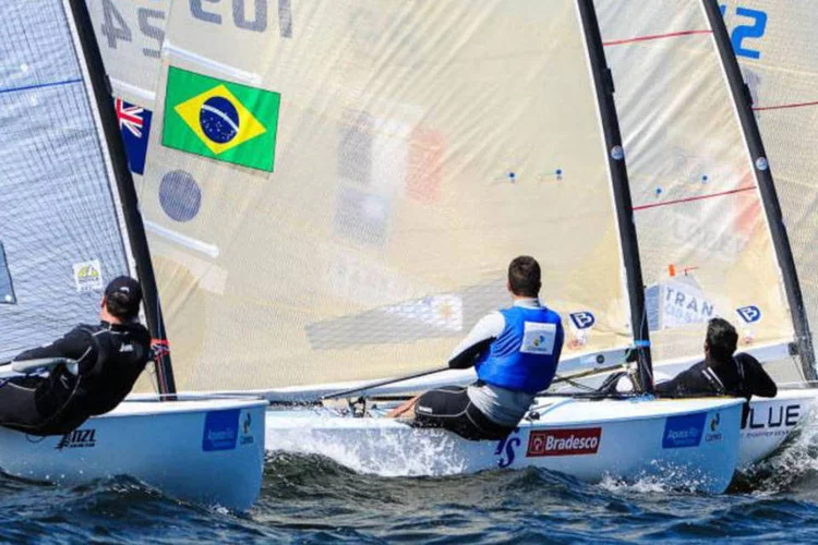 
	Velejadores durante evento-teste para as Olimp&iacute;adas: Brasil espera conquistar entre 25 e 27 medalhas em 2016
 (Alex Ferro/Rio 2016/Divulgação)