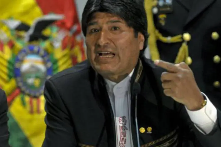 
	Presidente boliviano Evo Morales: pa&iacute;s planeja captar US$ 500 milh&otilde;es em t&iacute;tulos de 10 anos
 (Ernesto Benavides/AFP)