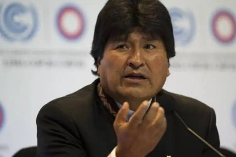 
	O presidente boliviano Evo Morales: &quot;em 2007 tivemos um beb&ecirc; e infelizmente, nosso azar, morreu&quot;
 (Eitan Abramovich/AFP)