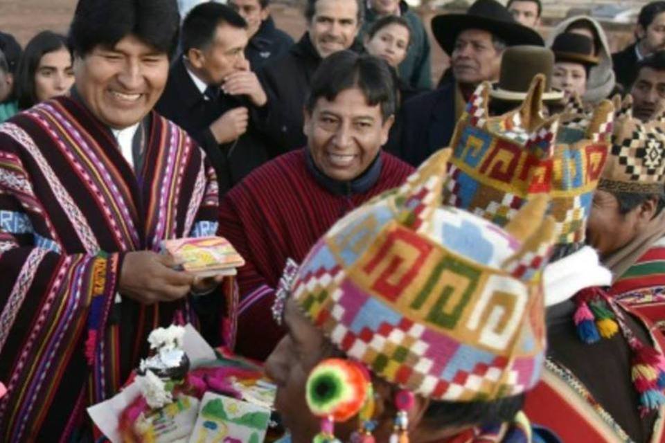 Morales celebra recorde como presidente da Bolívia