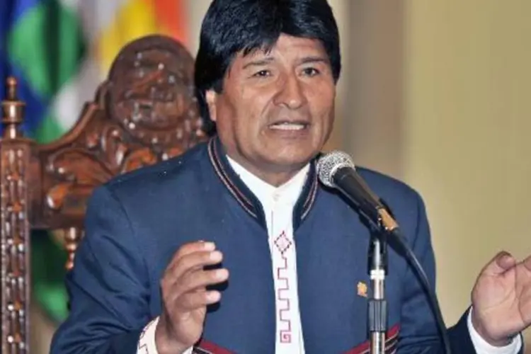 O presidente boliviano Evo Morales: Bolívia deseja recuperar um acesso soberano ao oceano Pacífico, perdido após guerra com o Chile (Aizar Raldes/AFP)