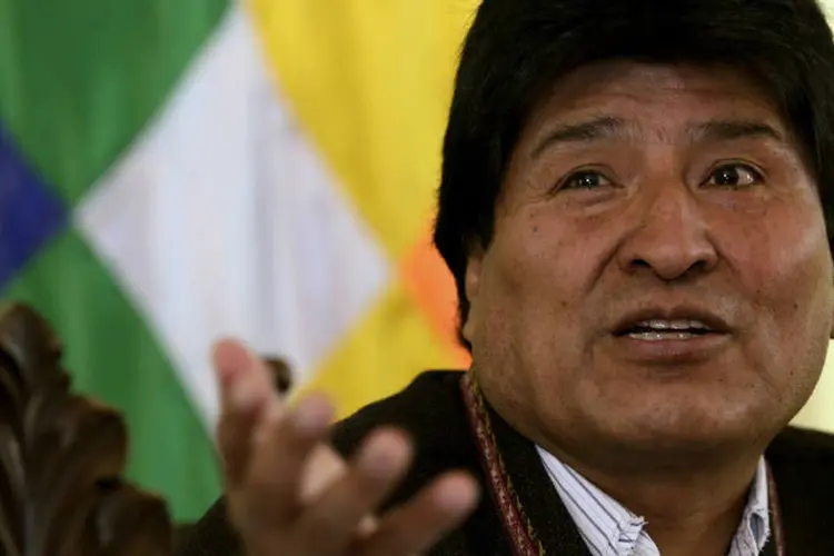 
	Evo Morales: membro da equipe de seguran&ccedil;a do presidente usou arma de choque em cinegrafista
 (David Mercado/Reuters)