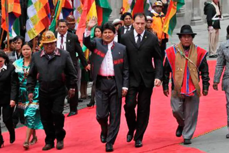 
	Evo Morales assume a presid&ecirc;ncia na Bol&iacute;via: o mandato do boliviano vai at&eacute; 2020
 (Aizar Raldes/AFP)