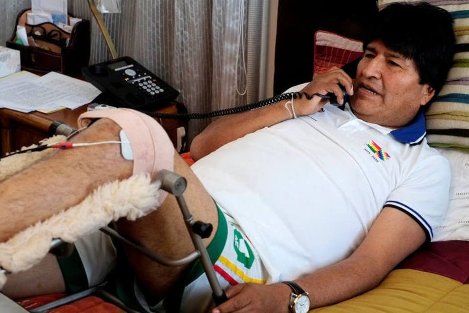 Evo Morales se recupera de cirurgia no joelho