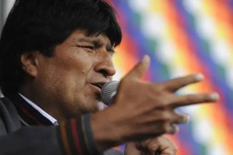 
	Evo Morales: ele assinalou que a reivindica&ccedil;&atilde;o em nome do povo boliviano foi encaminhada hoje, &quot;ap&oacute;s tantos anos de tentativas de retornar ao mar com soberania&quot;
 (AFP/ Jorge Bernal)