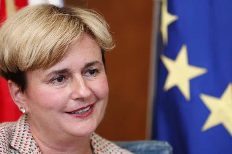 
	Federica Guidi: ela disse que decidiu entregar o cargo por &quot;uma quest&atilde;o de oportunidade pol&iacute;tica&quot;
 (Alessia Pierdomenico / Bloomberg)